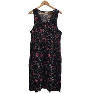 Vintage Bobby Brooks 90s Floral Corduroy Maxi Dress Womens Lg Whimsygoth Cottage